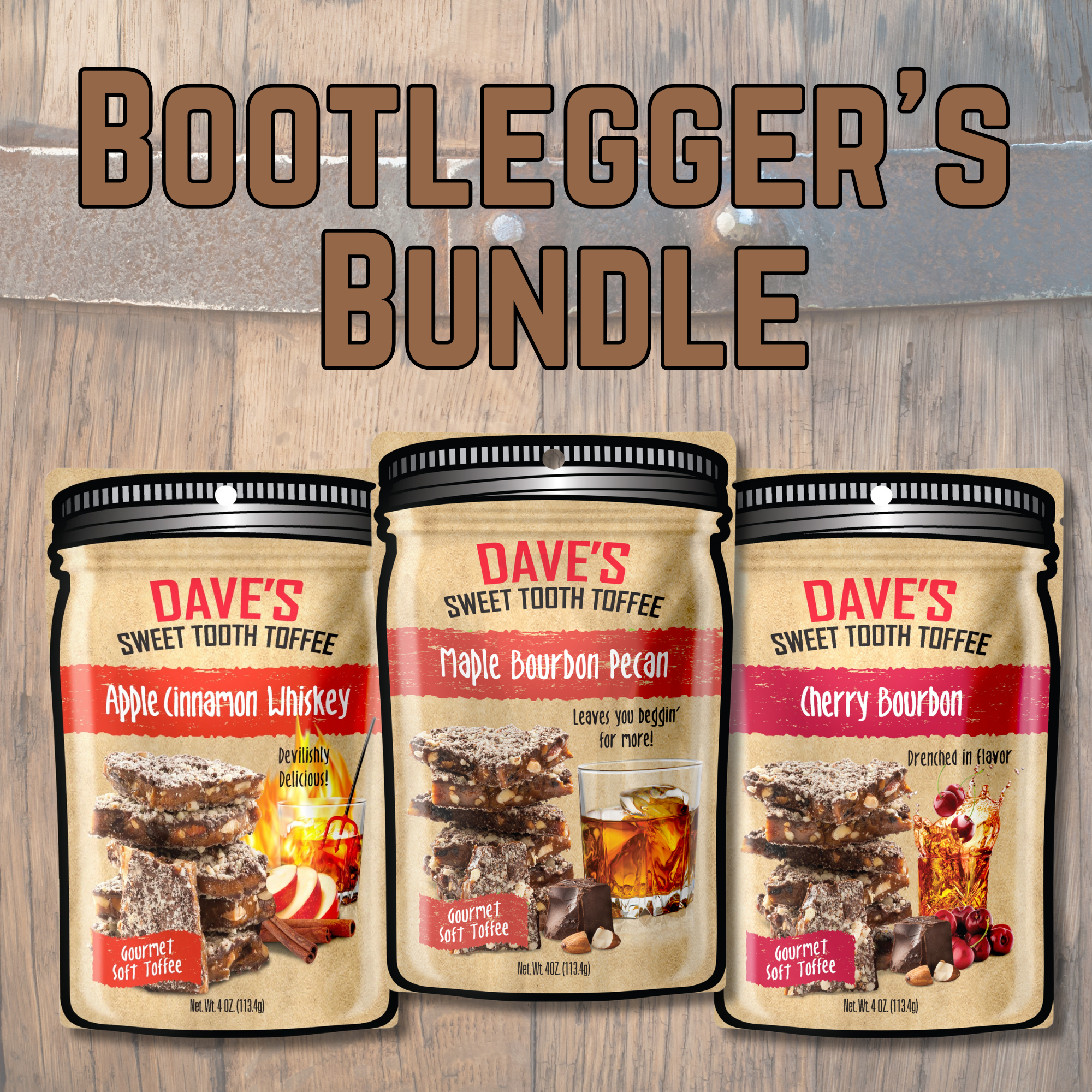 Bootleggers Bundle - Three Pack – Dave's Sweet Tooth Toffee