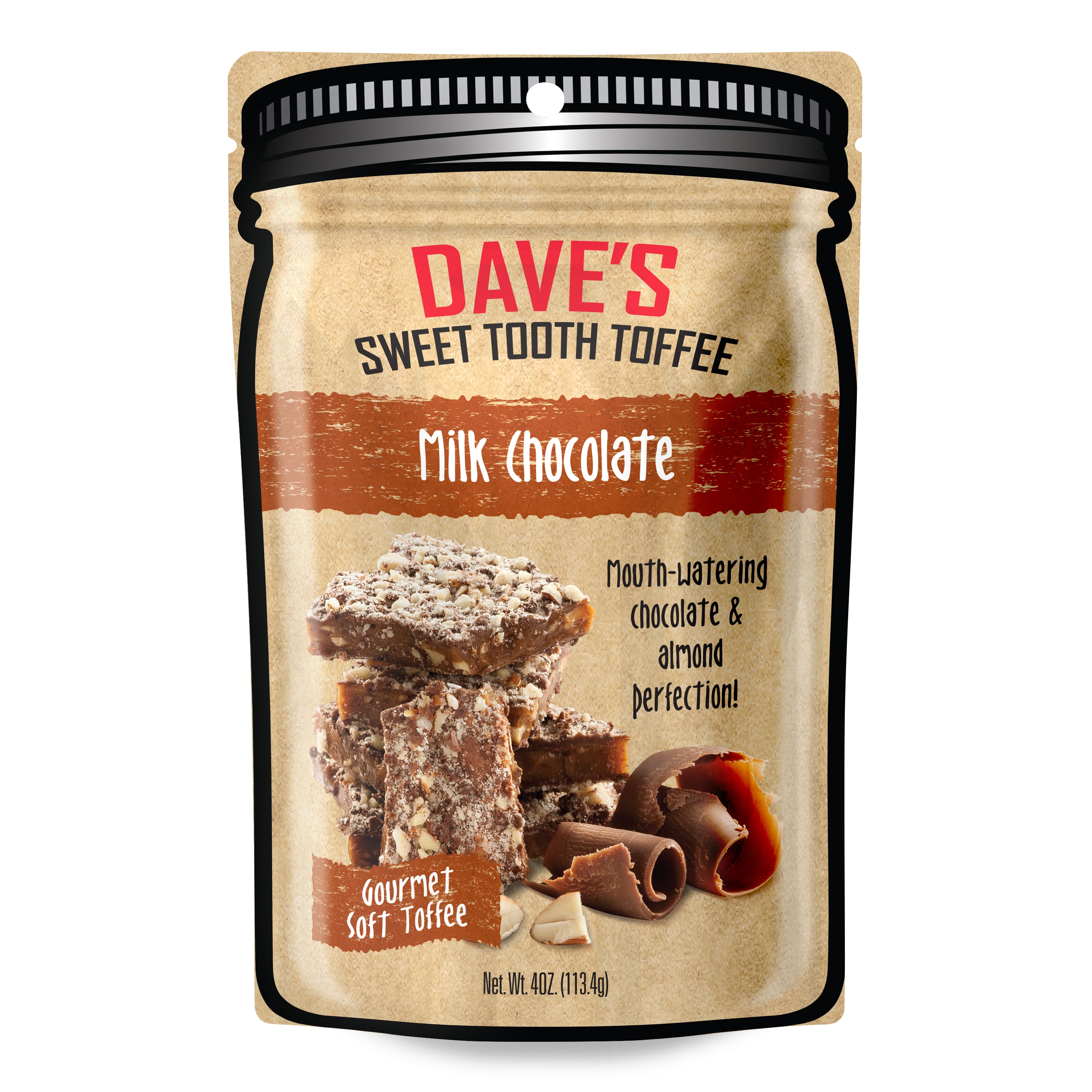 Dave's Sweet Tooth Milk Chocolate toffee pouch